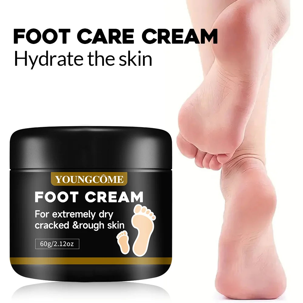 YOUNGCOME Foot Cream for Extremely Dry Cracked Heels & Rough Skin, Intensive Moisturizing Balm, Deep Hydration Softening Foot Ca Peaceful Pleasures Health and Wellness