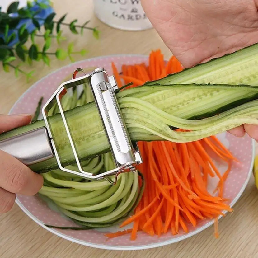 2pc high-quality stainless steel potato, cucumber, and carrot shredding tool, vegetable and fruit peeler, vegetable slicer Peaceful Pleasures Health and Wellness
