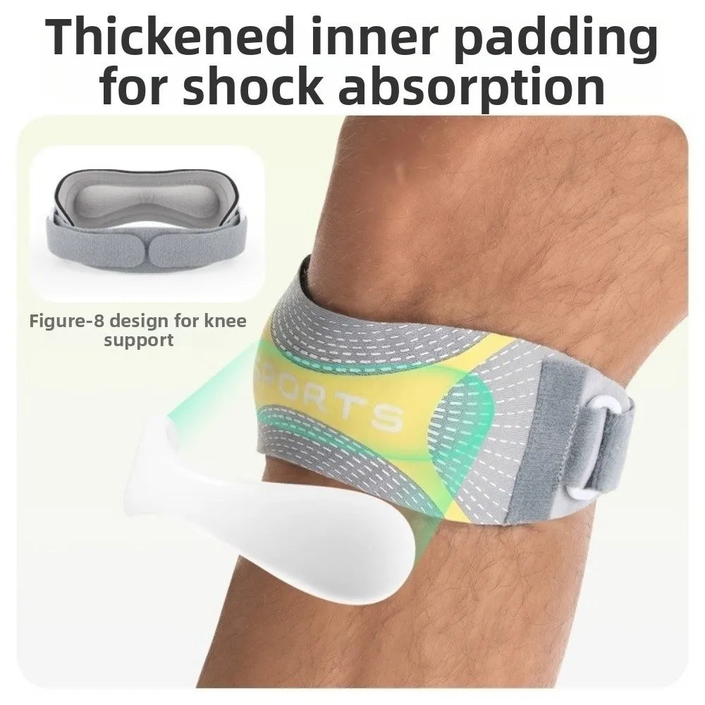 Shock Absorption Patella Belt Breathable Sweat-Wicking Knee Protection Strap Thickened Knee Protection Sport Knee Wrap Peaceful Pleasures Health and Wellness