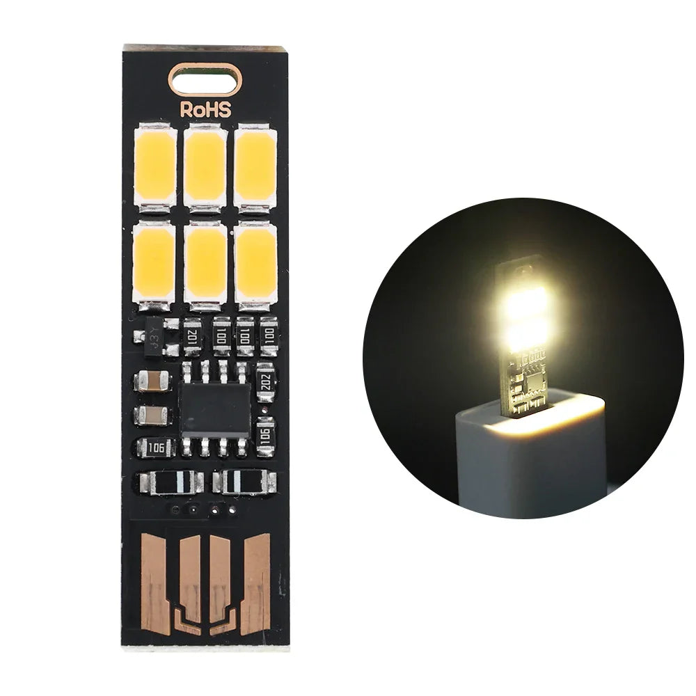 POCKETMAN USB Card Light – 6 LED Mini Pocket Night Light 5V