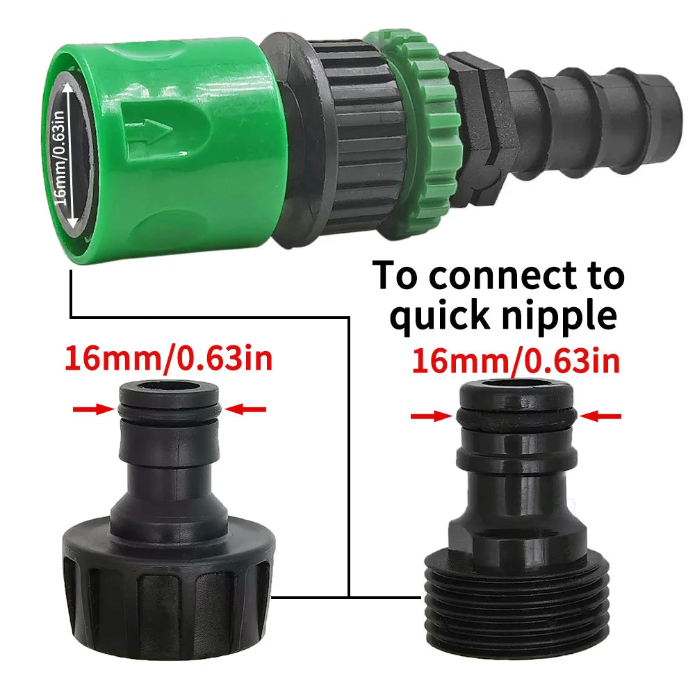 EURO USA 3/4 Inch Male Threaded Quick Connector Drip Irrigation Watering System Joint Nipple Tap Hose Adapter for Garden Tubing Peaceful Pleasures Health and Wellness