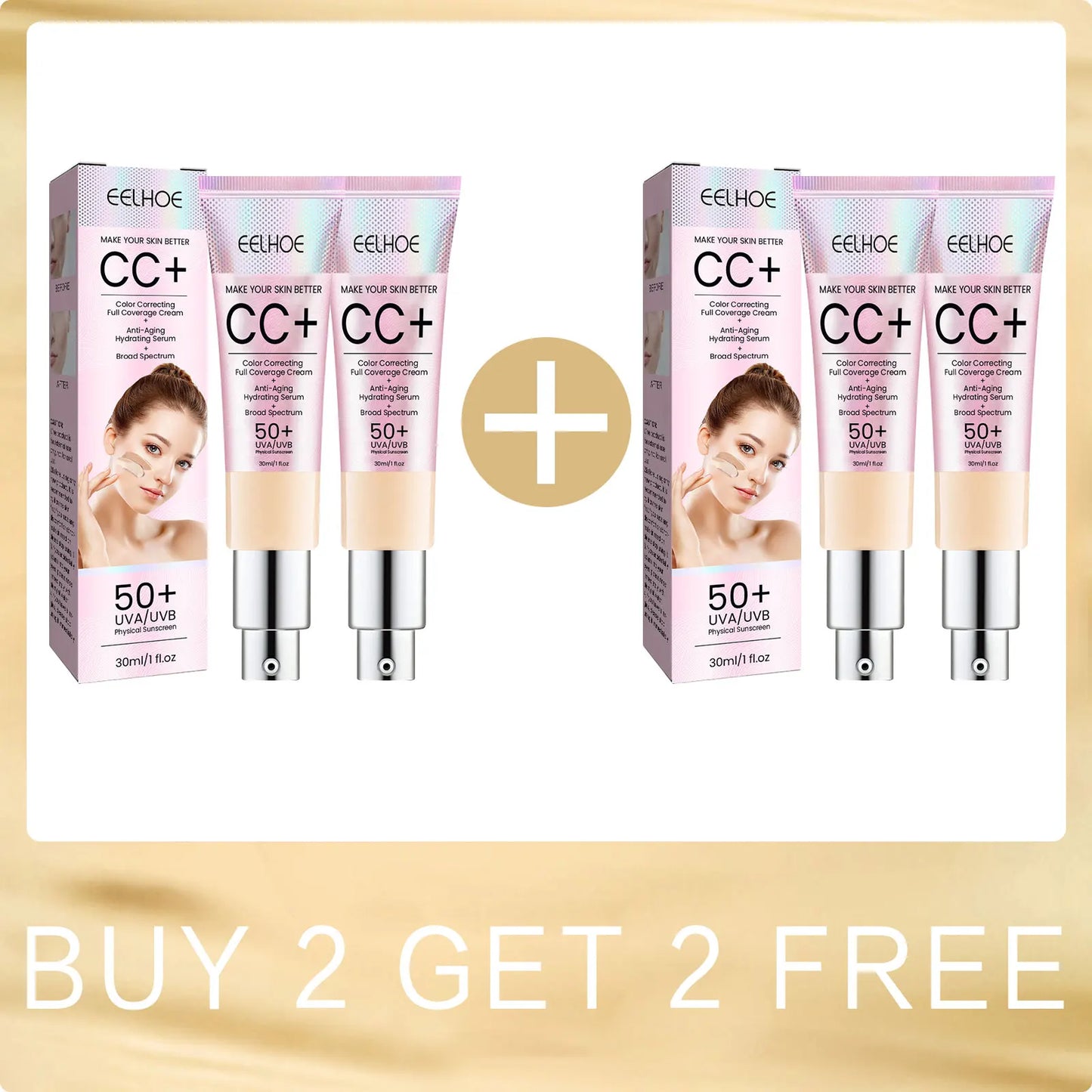 EELHOE CC Cream SPF 50 | Full Coverage Oil-Control Foundation