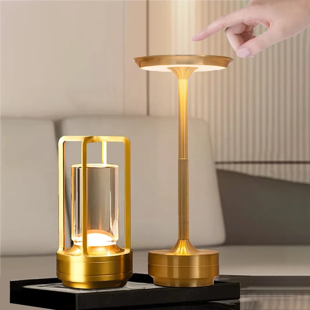 Rechargeable Wireless Table Lamp LED Touch Sensor Desktop Night Light Reading Lamp for Restaurant Hotel Bar Bedroom Decor Light Peaceful Pleasures Health and Wellness