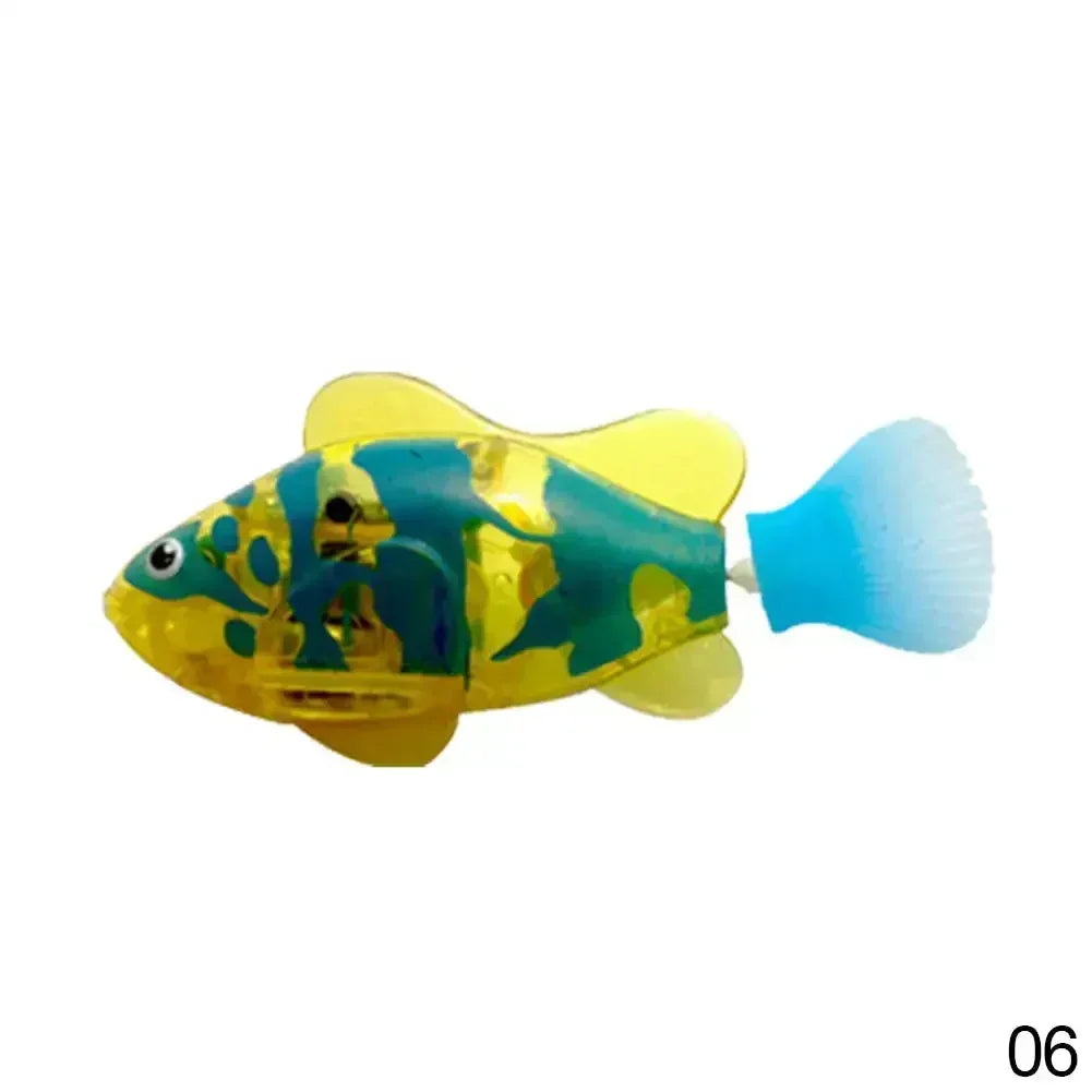Interactive LED Swimming Fish Cat Toy – Water Activated