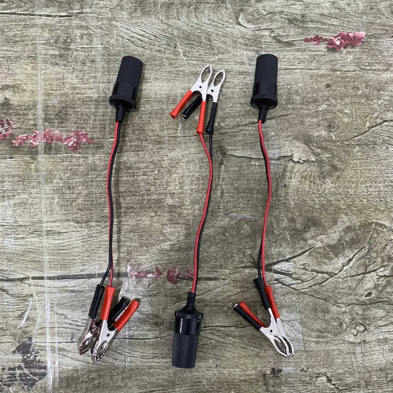 12V Battery Terminal Clip-on Car Cigarette Lighter Socket Female Adapter, Cigarette Splitter Plug Extension Cord Peaceful Pleasures Health and Wellness 3pcs