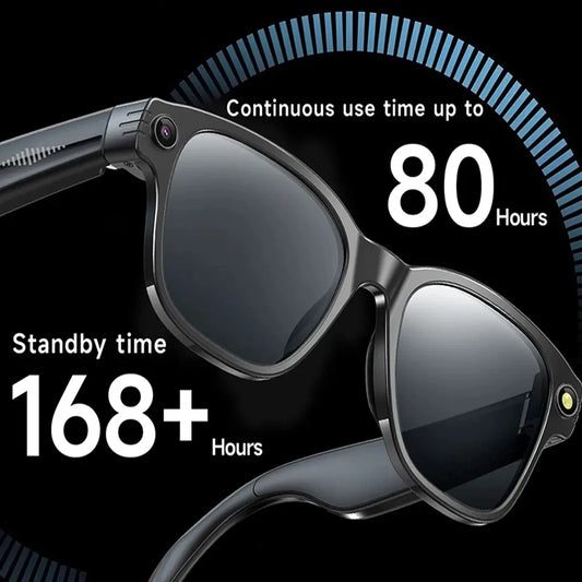 AI Smart Glasses Bluetooth Call Voice Assistant Translate Take Picture Touch Control Recording Video Waterproof Smart Sunglasses Peaceful Pleasures Health and Wellness