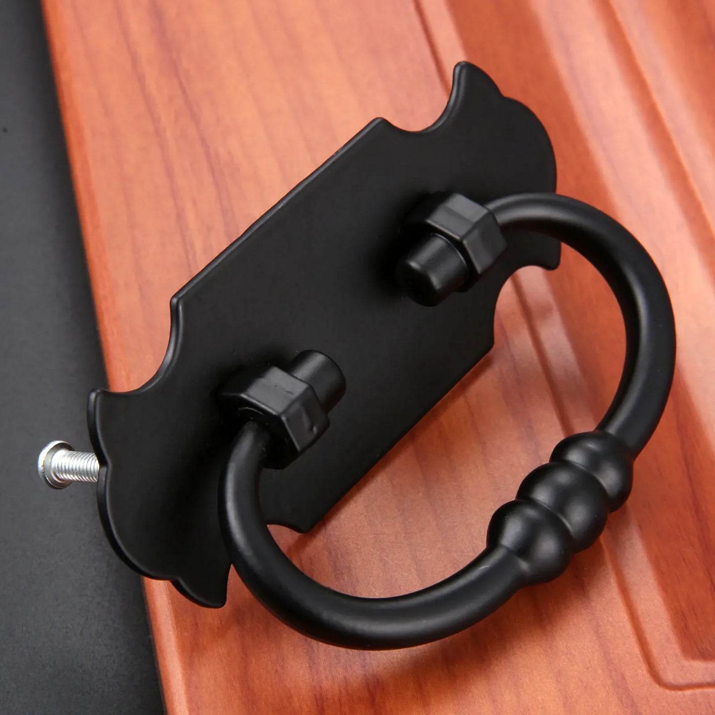 Vintage Black Zinc Alloy Drawer Pull Handle 88x56mm | Cabinet Knob
