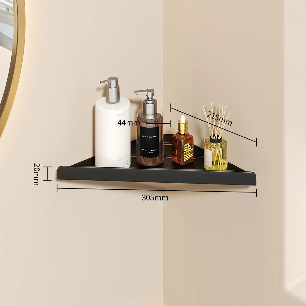 Wall Mounted Shower Corner Shelf – Metal Bathroom Storage Rack
