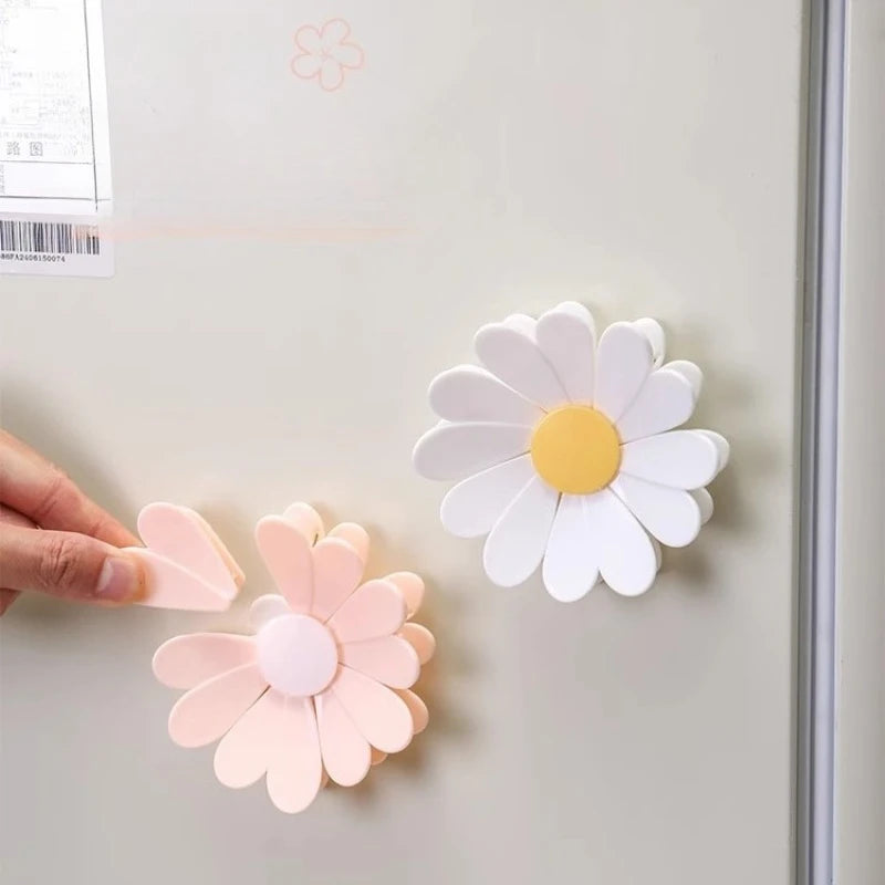 Magnetic Daisy Snack Sealing Clips | 3D Flower Fridge Bag Clips Food Bag Sealing Clip Peaceful Pleasures Health and Wellness