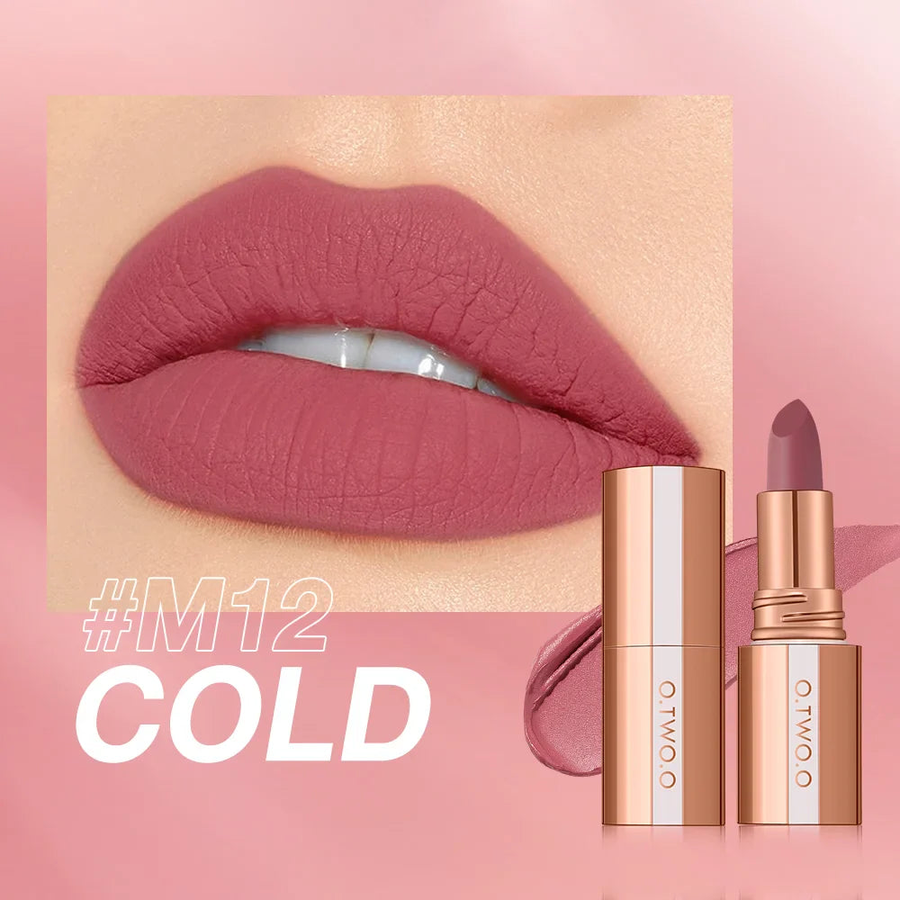O.TWO.O Matte Velvet Lipstick – Waterproof Long-Lasting Lip Tint