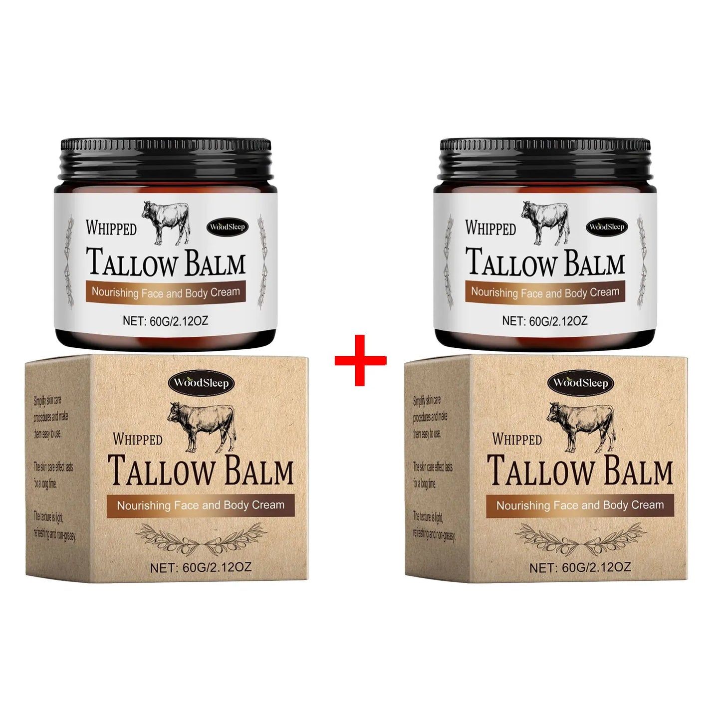 WOODSLEEP Beef Tallow Body Moisturizer Cream 60g