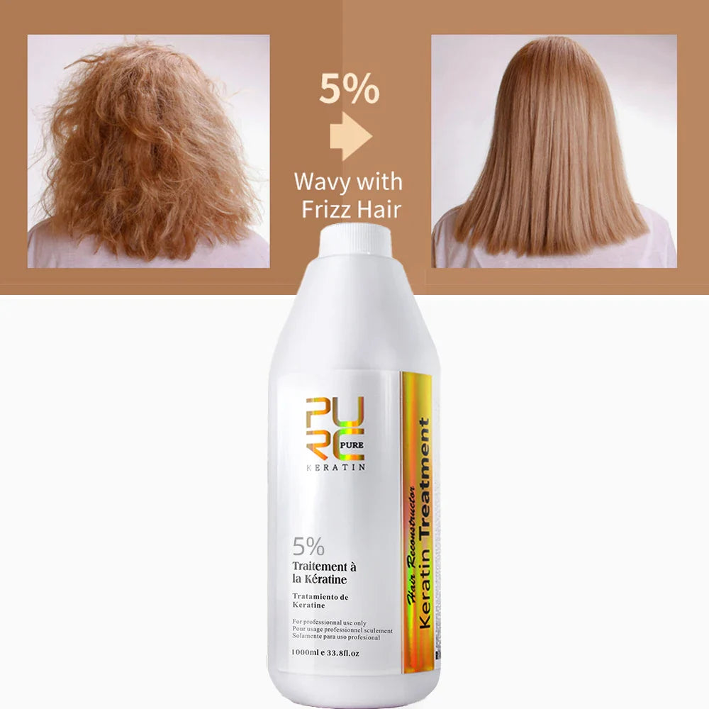 PURC 1000ml Brazilian Keratin Hair Treatment | 0%–12% Formalin