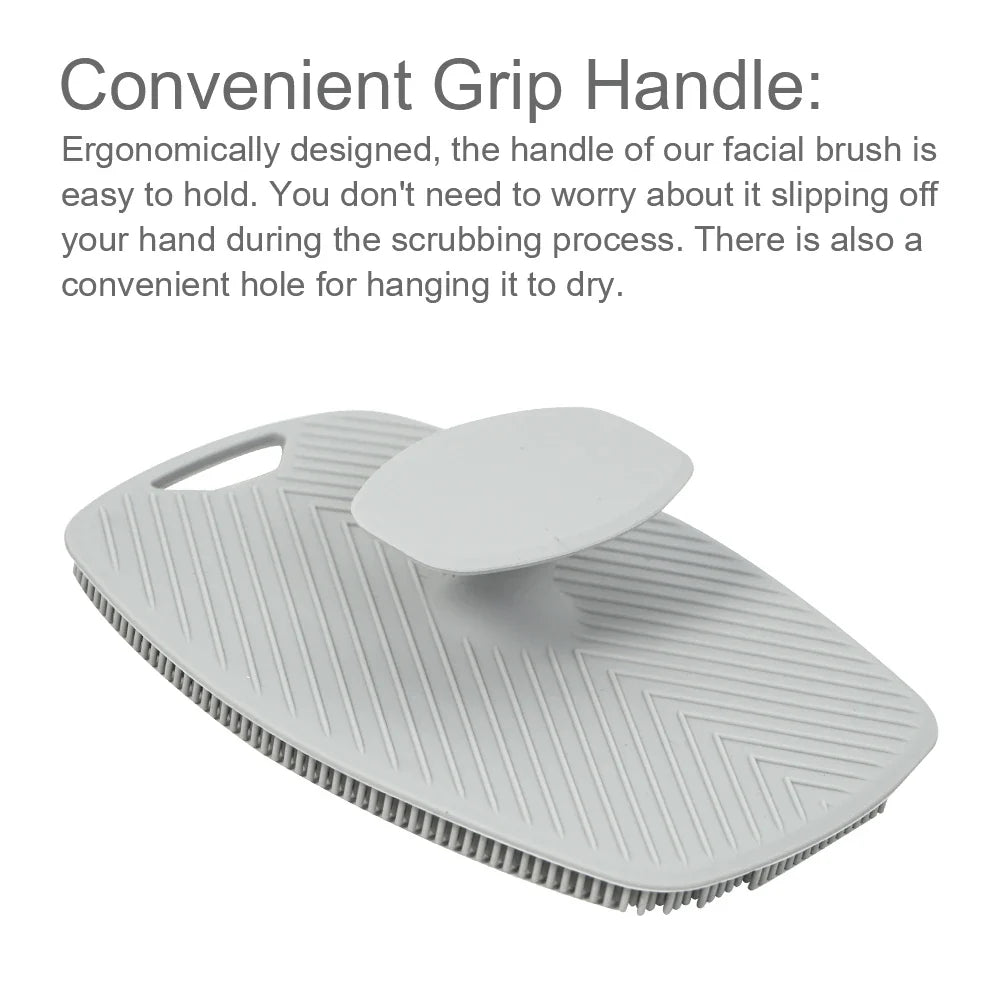 Silicone Exfoliating Body Scrubber Brush | No-Slip Handle