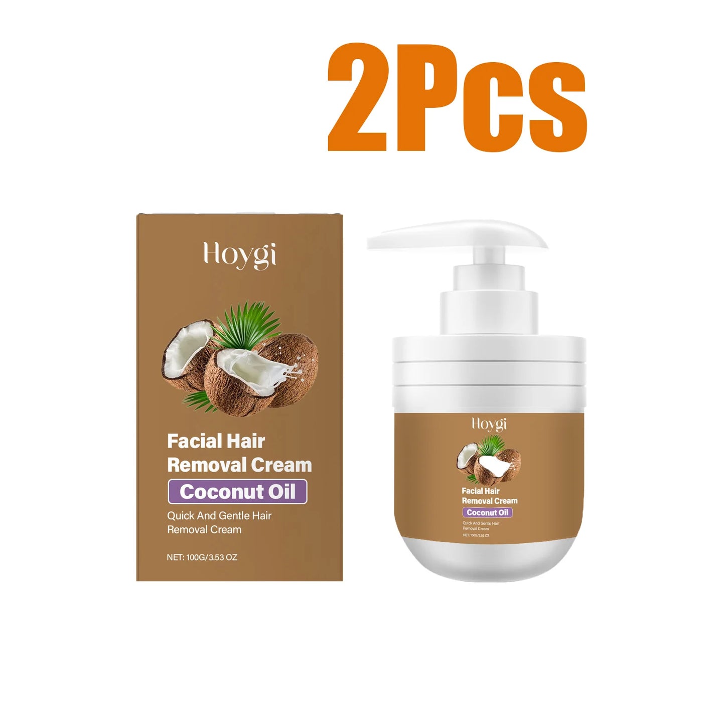 Coconut Facial Hair Removal Cream – Painless & Soothing