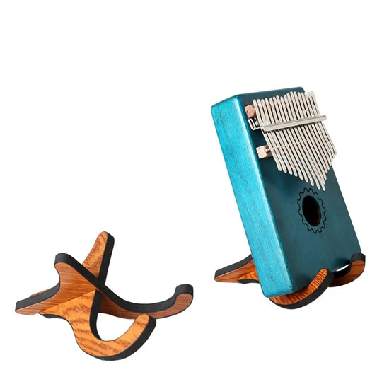 Portable Collapsible Kalimba Holder Stand Thumb Piano Vertical Wooden Peaceful Pleasures Health and Wellness