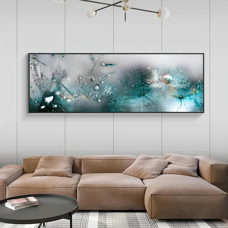Extra Large Abstract Dandelion Canvas Wall Art – Unframed Poster Canvas Wall Art Peaceful Pleasures Health and Wellness