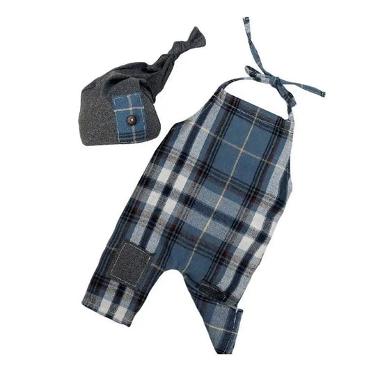 Newborn Boy Photography Outfit Set – Romper & Hat 0–6M Baby Photo Outfit Set Peaceful Pleasures Health and Wellness M China Mainland