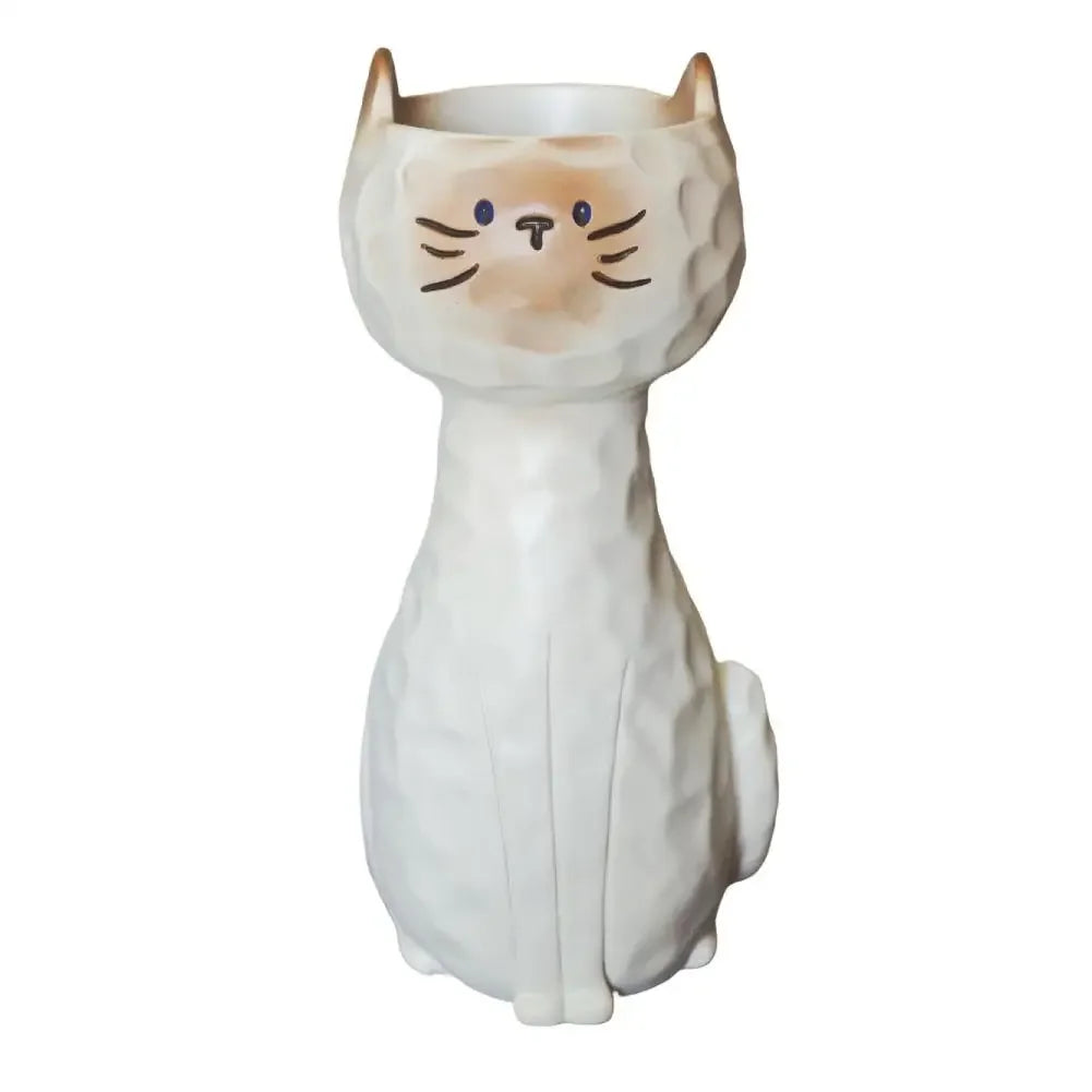 1Pc Cartoon Standing Cat Flower Pot Resin Succulent Planter Creative Tabletop Ornament Home Living Room Desktop Plant Pot Decor Peaceful Pleasures Health and Wellness 1pcs