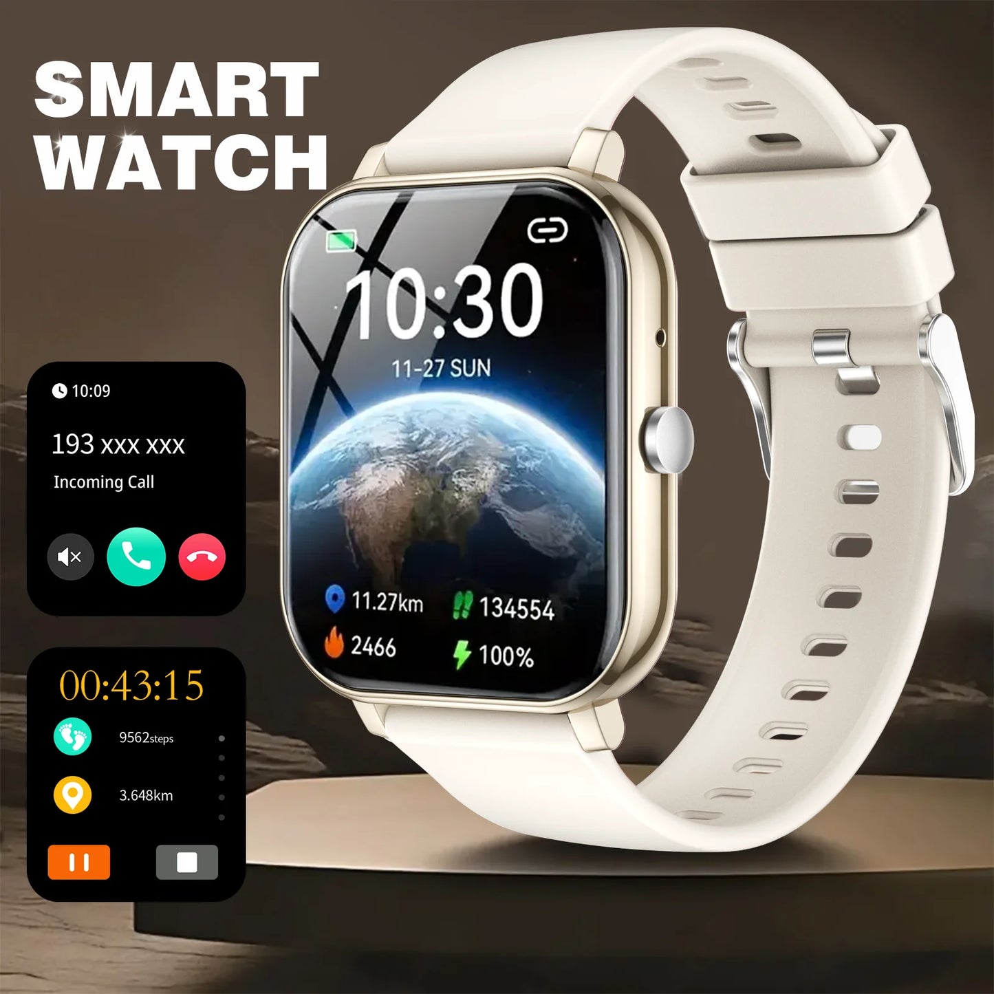 LOMAXFR 1.83" HD Smartwatch – BT Calling & Sports Tracking