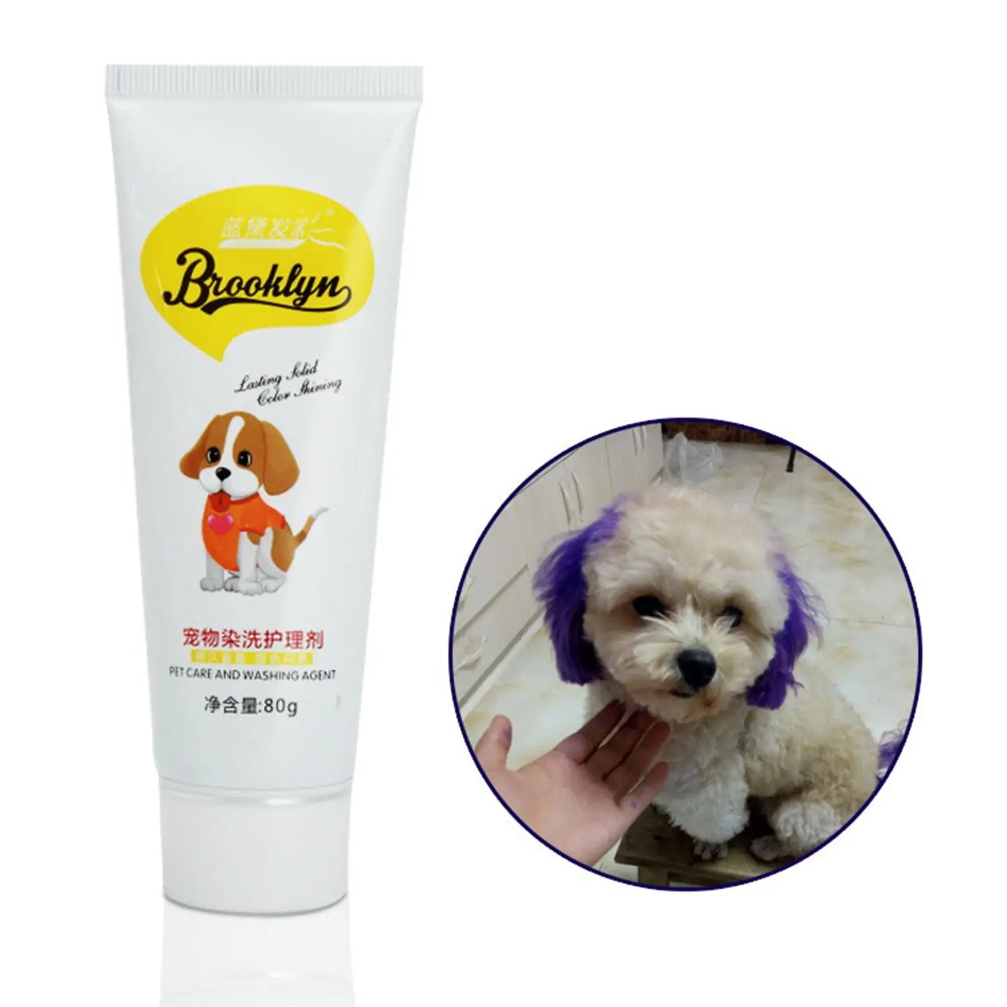 Dog Hair Dye Safely Grooming Lightweight Pet Care Professional Hair Dye Coloring Peaceful Pleasures Health and Wellness blue and violet