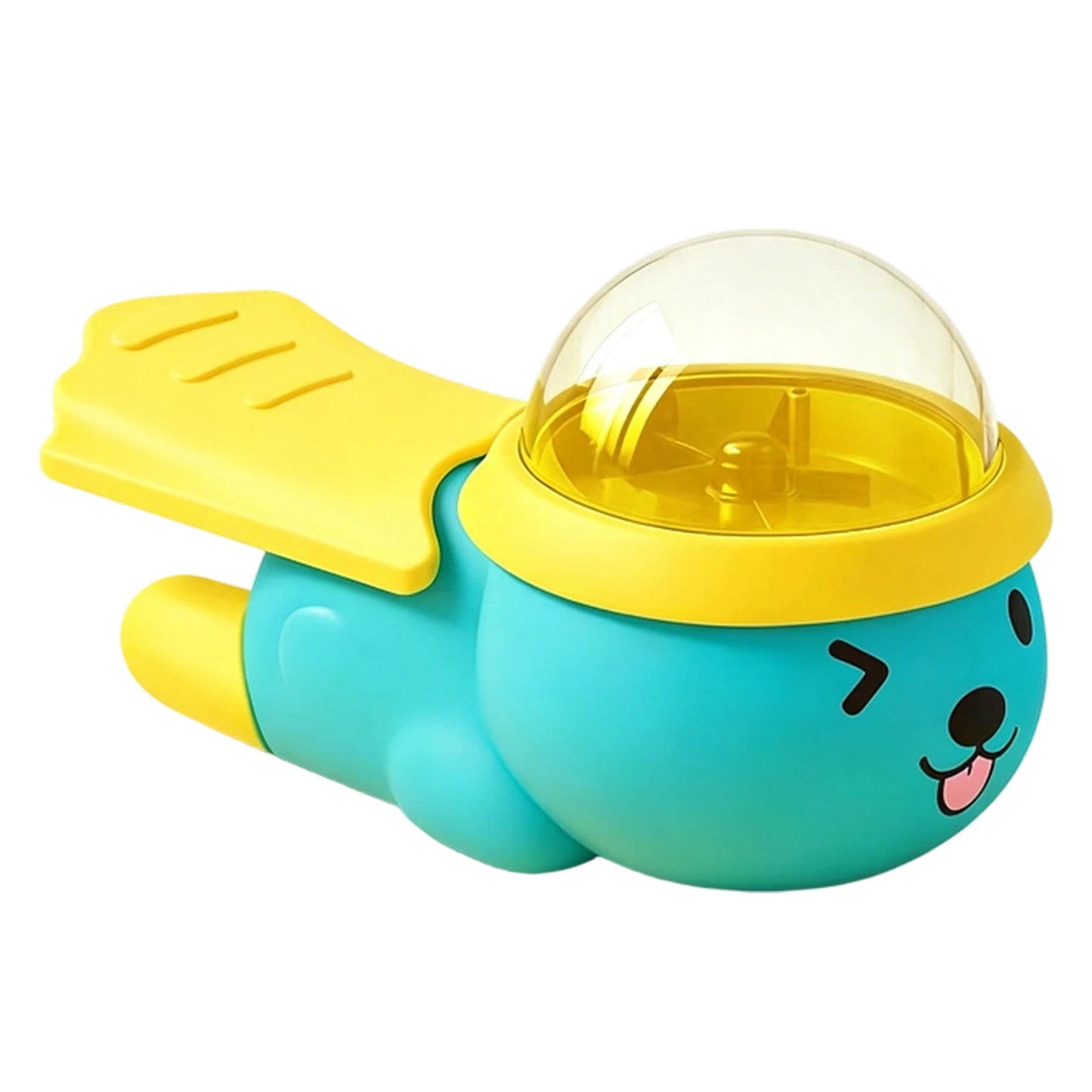 Cute Bear Pet Food Dispenser Anti-Slip Bottom Cartoon Animal Slow Supplies Food Dispenser Toy for Cats Dogs Self-amusement Peaceful Pleasures Health and Wellness Light Blue