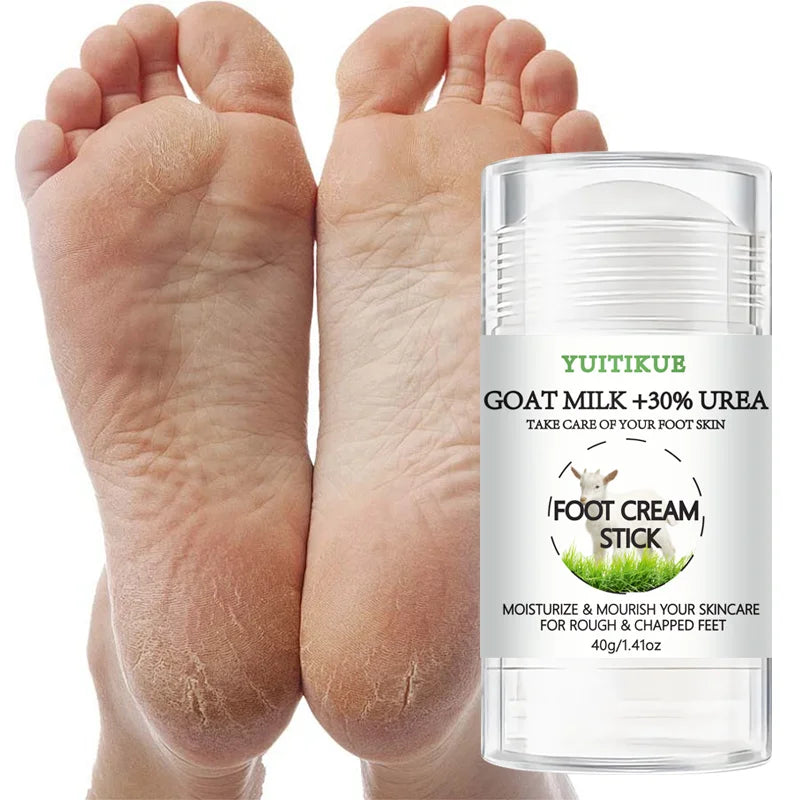 YUlTIKUE Goat Milk Foot Cream Stick 30% Urea Moisturize Rough chapped Feet Foot Care 40g Peaceful Pleasures Health and Wellness