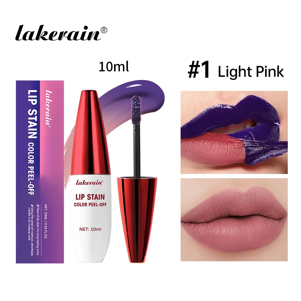 Peel Off Lip Gloss Lip Stain Waterproof 3 Colors Matte Outline Contour TattooTransfer Resistant Tear Off Natural Lip Makeup Peaceful Pleasures Health and Wellness 1pink