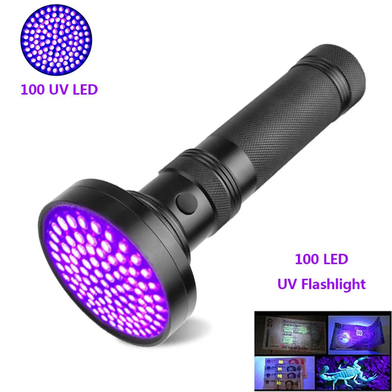 POCKETMAN 395nm UV Flashlight – 21/51/100 LED Black Light Torch