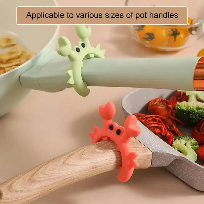 Utensil Rest Crab Shaped Silicone Utensil Rest Countertop Ladle Holder Anti-Overflow Stove Top Spatula Holder Kitchen Gadget Peaceful Pleasures Health and Wellness