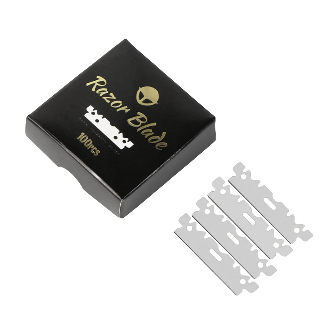 100Pcs Stainless Steel Razor Blades, Safety Replacement Shaving Blades For Men Shaver, Barber Salon Cutting Tool Accessories Peaceful Pleasures Health and Wellness