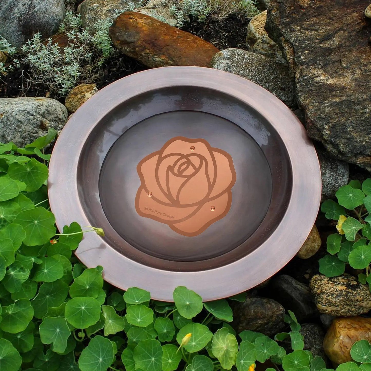 Copper Bird Bath Purification Disk | Garden Water Cleaner