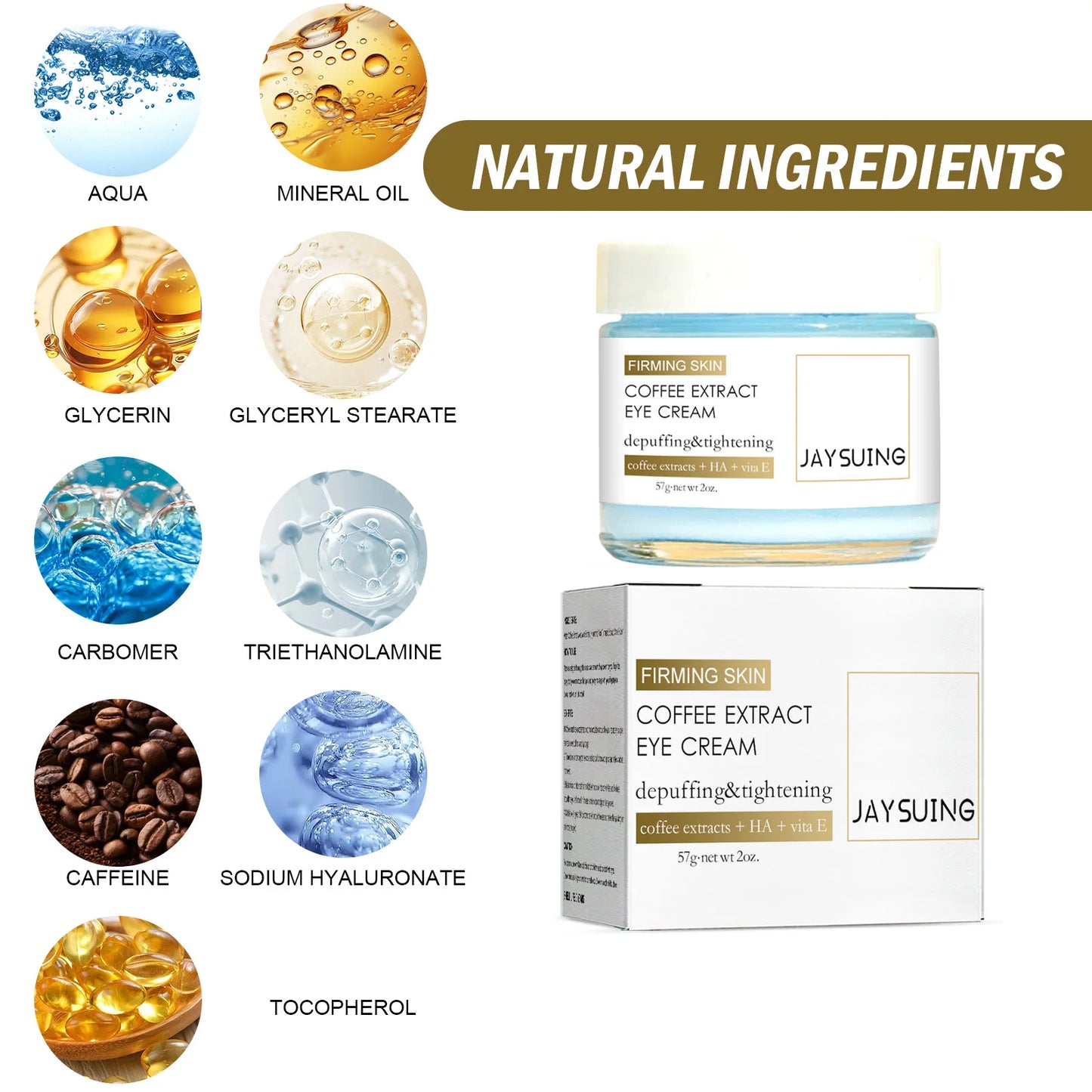 Coffee Eye Cream – Firming, Hydrating & Brightening | 57g