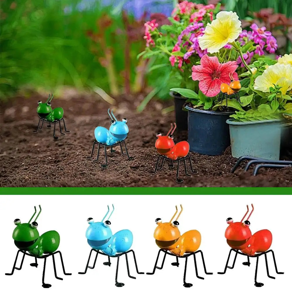 Cute Ant Statue Garden Decor Figure Stand Ant for Outdoor Yard Lawn Decoration Iron Ant Sculpture Home Desktop Decoration Peaceful Pleasures Health and Wellness