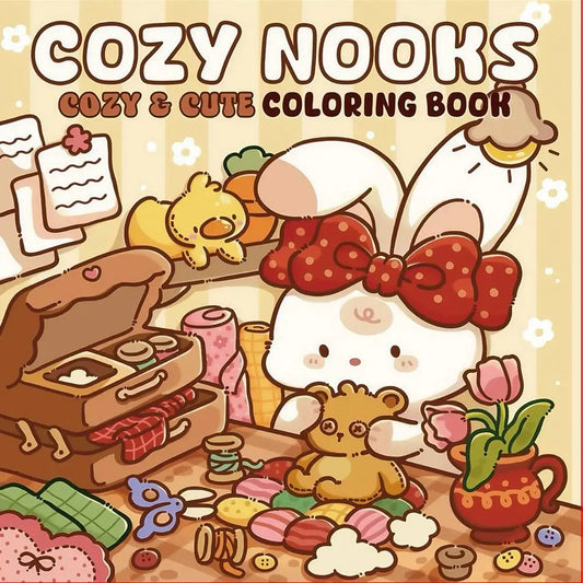 Creative Hobby Stress Relief Coloring Book Art Therapy Educational Peaceful Pleasures Health and Wellness WHITE