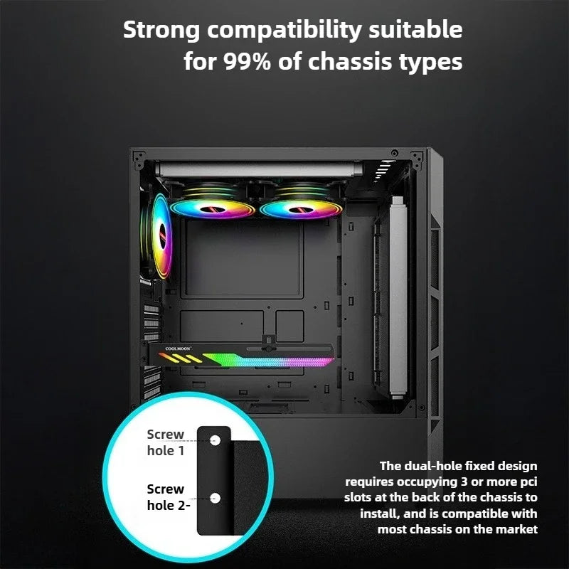 ARGB LED GT8 Graphics Card Holder for Desktop Computer Horizontal Mount Strong Support Bracket Stylish Design Strong Support Peaceful Pleasures Health and Wellness