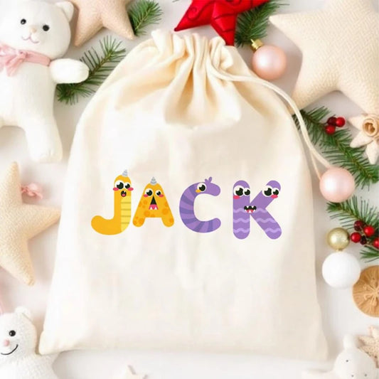 5-Pack Personalized Kids Drawstring Gift Bags | Party Favors Party Favor Bags Peaceful Pleasures Health and Wellness