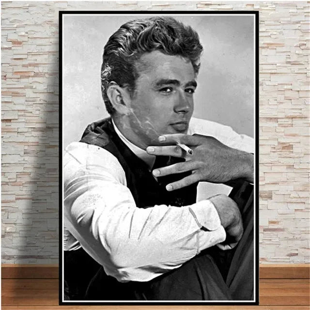 Scandinavian Minimalist Wall Art James Dean Movie Actor HD Canvas Painting Poster Print Home Bedroom Living Room Decoration Peaceful Pleasures Health and Wellness 11 30x40cm Unframed