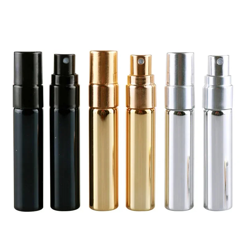 1PCS Refillable Glass Metal Nozzle Perfume Spray Bottle Spray Atomizer Portable Travel Cosmetic Container Perfume Bottle Peaceful Pleasures Health and Wellness