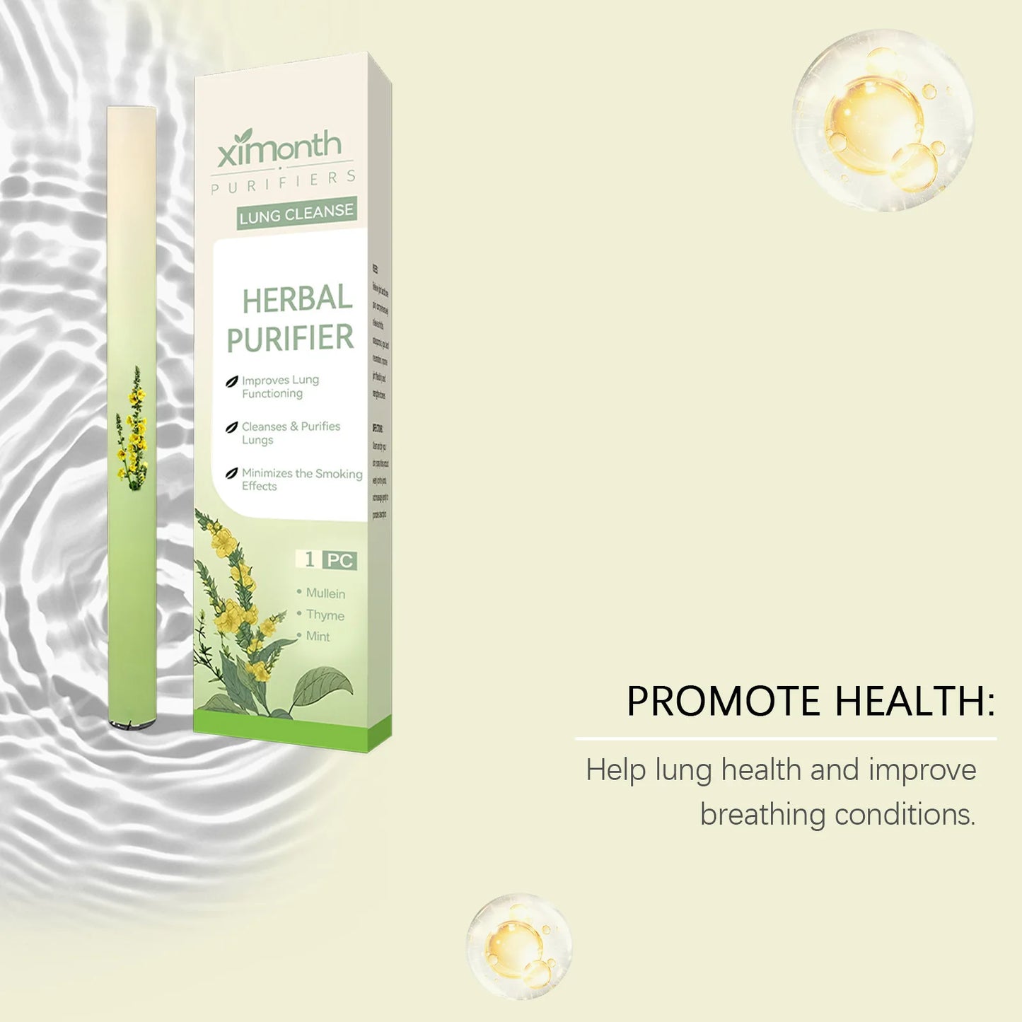Herbal Aromatherapy Inhaler Pen | Refreshing Essential Oil Stick