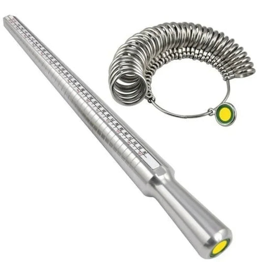 Metal Ring Sizer Measuring Tool Set – Mandrel & Finger Gauge Jewelry Making Tool Peaceful Pleasures Health and Wellness