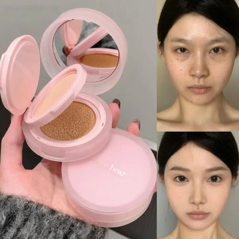 Ultra Breathable Gege Bear Dual-Layer Skin Tint Cushion Weightless Natural Finish Self-Adjusting Coverage 12H Comfort Long-Last Peaceful Pleasures Health and Wellness