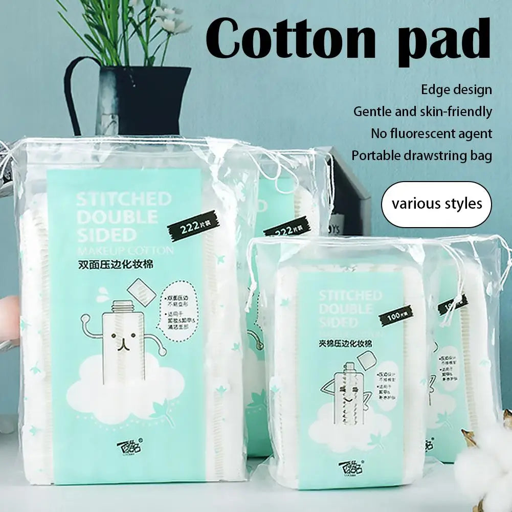 Disposable Makeup Remover Cotton Pads 50/100/222pcs Facial Cleaning Removal Cotton Wipes Soft Cosmetics Women Skin Care Tool Peaceful Pleasures Health and Wellness