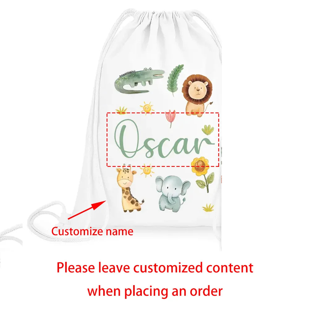 Personalised Kids Drawstring Bag | PE Gym Swimming School Bag