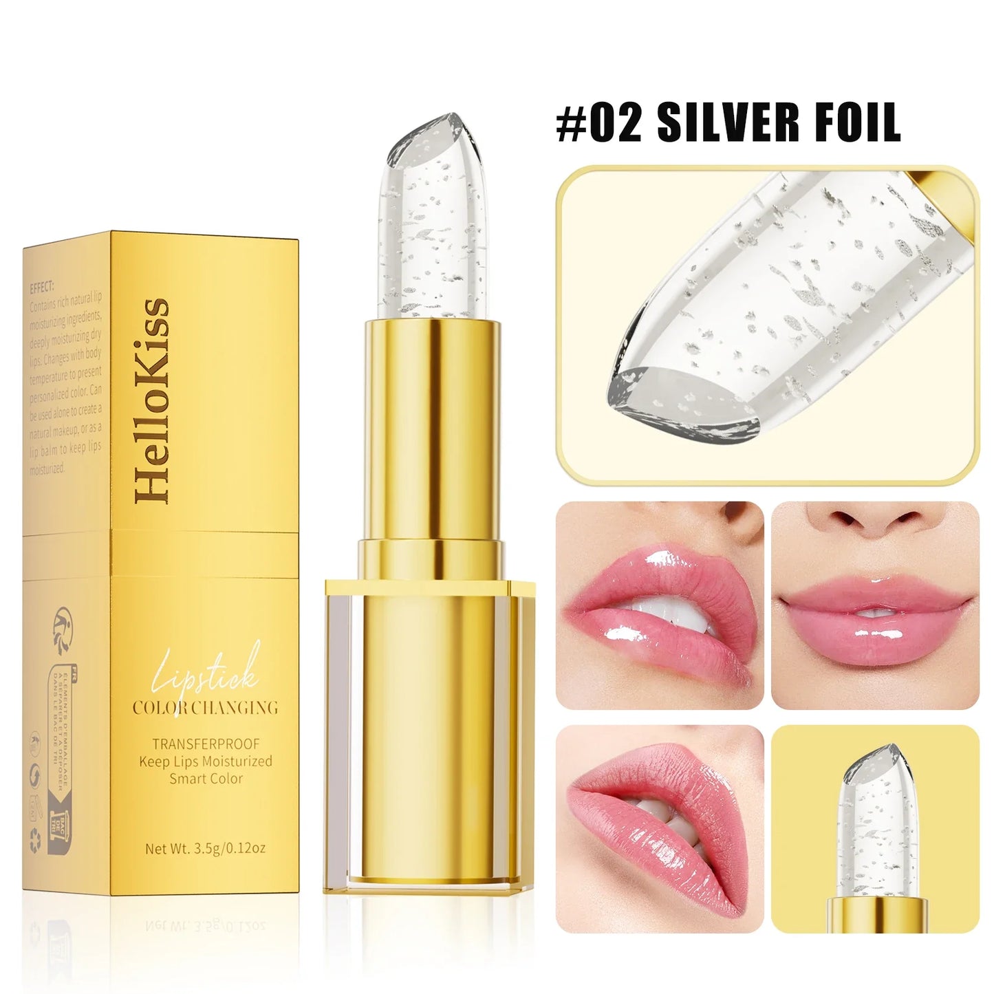 Hello Kiss Color-Changing Crystal Jelly Lip Balm | Pearlescent