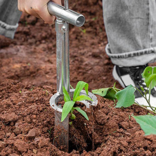 Aluminum Alloy Plant Transplanting Tool – Bulb & Seedling Transplanter Garden Transplanting Tool Peaceful Pleasures Health and Wellness