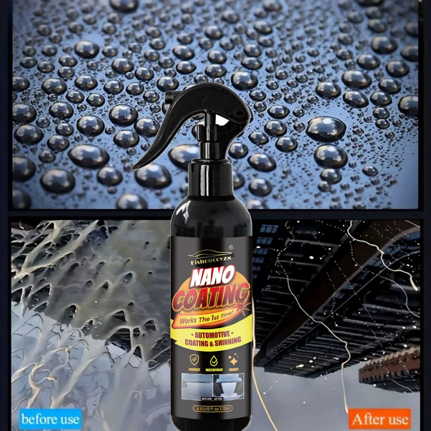 Car Coating Spray Quick Effect Coating Agent Coat Car Wax Car Scratch Wax Coating Spray Oil Film Emulsion Glass Cleaner Peaceful Pleasures Health and Wellness