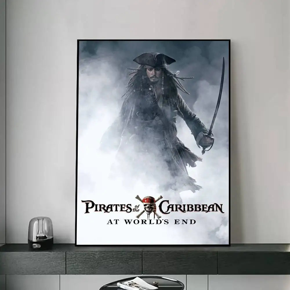 P-Pirates of the C-Caribbean Poster for Modern Decor in Home Offices, Bedrooms, Living Rooms, Kitchens, Bathrooms. Peaceful Pleasures Health and Wellness z8 50x70cm Unframed