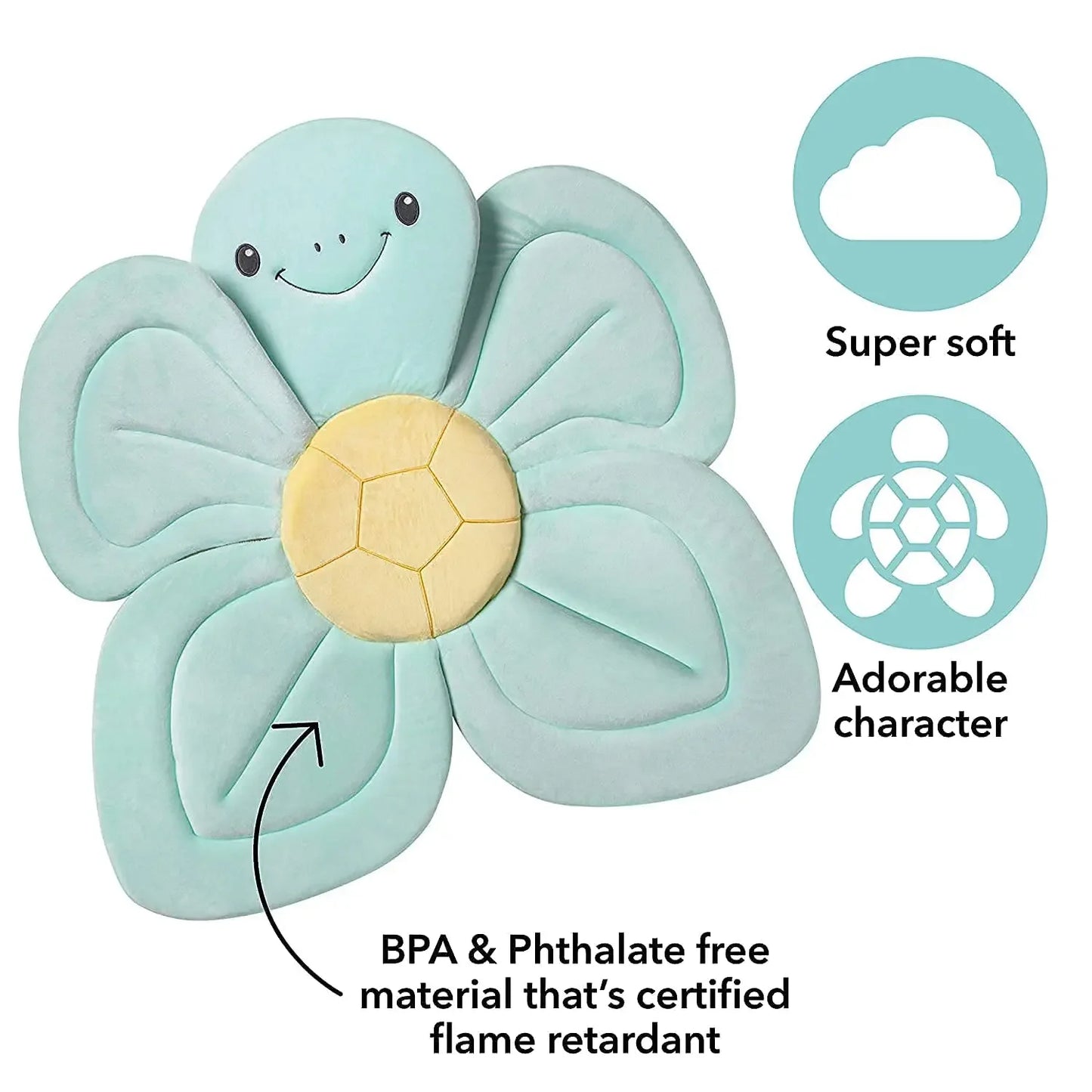 Soft Turtle Baby Bath Cushion for Sink or Tub – Ages 0–6 Months Baby Bath Accessories Peaceful Pleasures Health and Wellness
