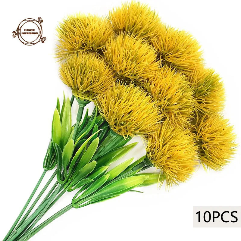 10pcs Artificial Dandelion Flowers – Home, Wedding & Table Decor