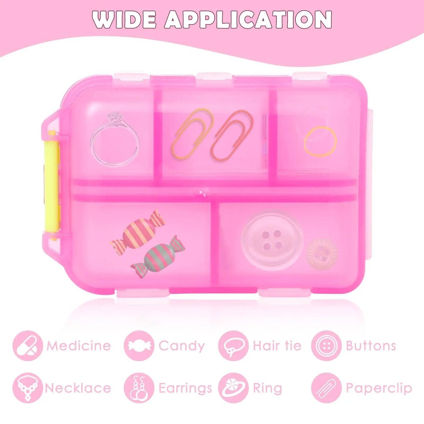 10 Grids Pill Organize Storage Container with 175 Labels Pill Case Health Medicine Organizer Travel Supply Mini Pill Box Peaceful Pleasures Health and Wellness
